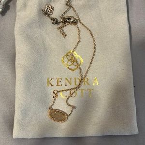 Kendra Scott Rose Gold Drusy Necklace